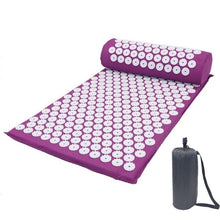 Load image into Gallery viewer, Acupressure Massager Cushion Massage Mat Relaxation Relieve Back Body Pain Spike Mat Acupuncture Massage Yoga Mat with Pillow
