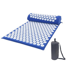 Load image into Gallery viewer, Acupressure Massager Cushion Massage Mat Relaxation Relieve Back Body Pain Spike Mat Acupuncture Massage Yoga Mat with Pillow
