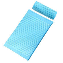 Load image into Gallery viewer, Acupressure Massager Cushion Massage Mat Relaxation Relieve Back Body Pain Spike Mat Acupuncture Massage Yoga Mat with Pillow
