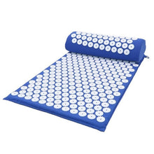 Load image into Gallery viewer, Acupressure Massager Cushion Massage Mat Relaxation Relieve Back Body Pain Spike Mat Acupuncture Massage Yoga Mat with Pillow

