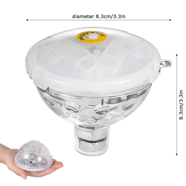 Floating Underwater Light RGB Submersible LED Disco Light Glow Show Swimming Pool Hot Tub Spa Lamp Bath Light